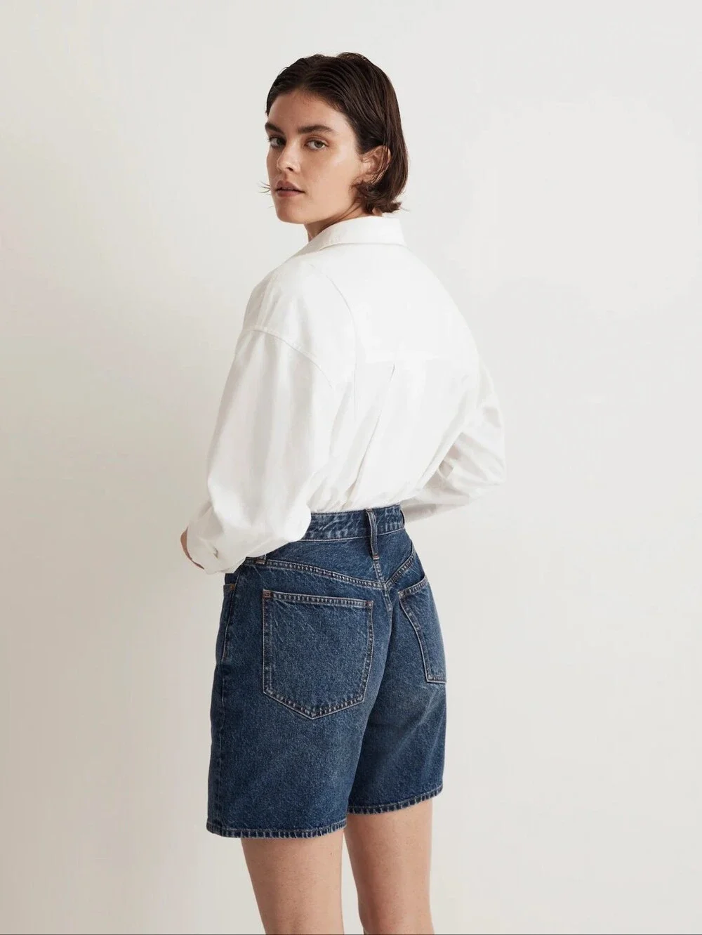 Madewell Baggy Jean Shorts in Valmont Wash Size 24